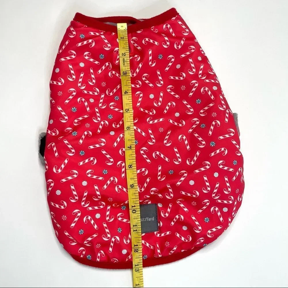 Fuzz Yard Candy Cane Dog Christmas Sweater